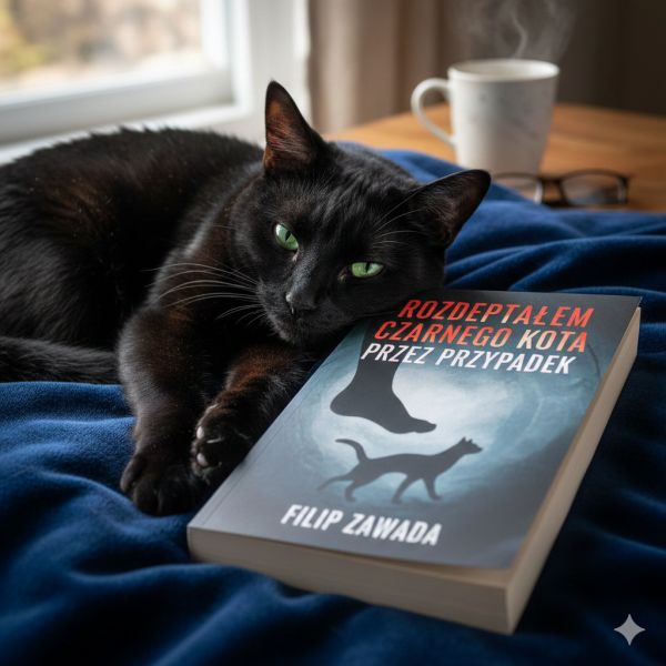 KSIĄŻKA „ROZDEPTAŁEM CZARNEGO KOTA PRZEZ PRZYPADEK” FILIPA ZAWADY